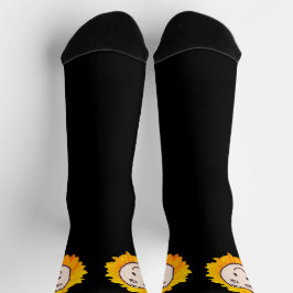 Hippo （または独自の写真を使用）フローラクルーソックス ソックス