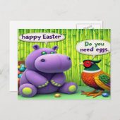 Hippo 頼 Pheasant:イースターエッグクエスト シーズンポストカード (正面/裏面)