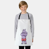 Hippo as Bodybuilder extreme エプロン (着用した状態)