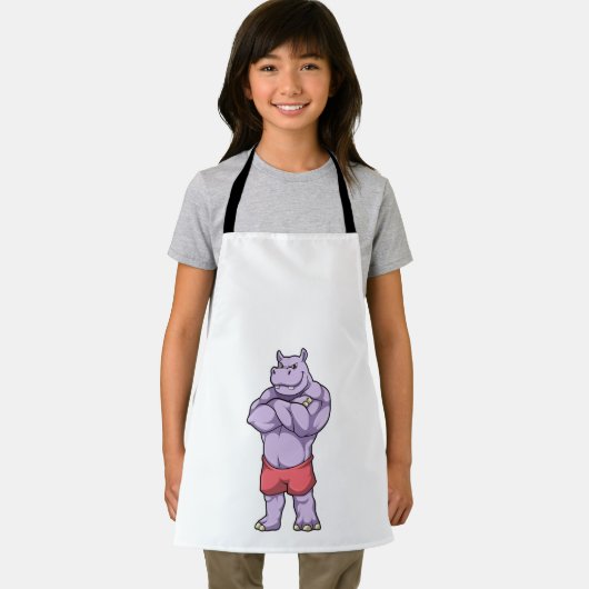 Hippo as Bodybuilder extreme エプロン (インサイチュ)
