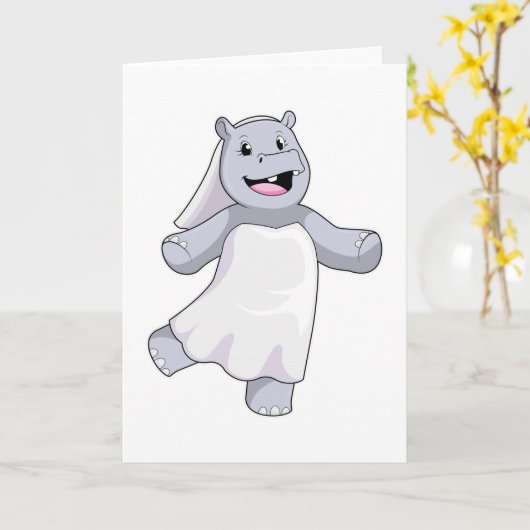 Hippo as Bride Veil カード (黄色い花)