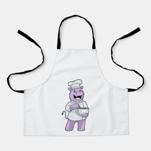 Hippo as Chef with Bowl エプロン