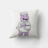 Hippo as Chef with Bowl クッション (裏面)