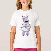 Hippo as Chef with Bowl Tシャツ (正面)