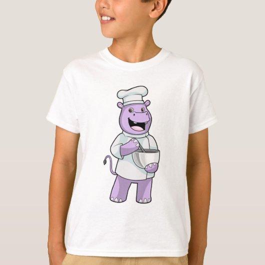 Hippo as Chef with Bowl Tシャツ (正面)