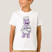 Hippo as Chef with Bowl Tシャツ (正面)
