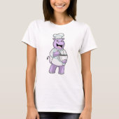 Hippo as Chef with Bowl Tシャツ (正面)