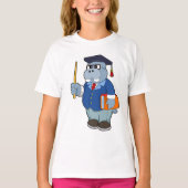 Hippo as professor with Book Tシャツ (正面)