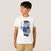 Hippo as professor with Book Tシャツ (正面フル)