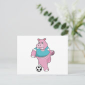 Hippo as Soccer player with Soccer.PNG ポストカード (スタンド正面)