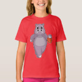 Hippo Basketball player Basketball Tシャツ (正面)