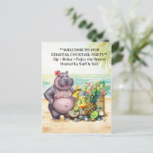 HIPPO BEACH Cocktail Party  Welcome message ポストカード (スタンド正面)
