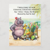 HIPPO BEACH Cocktail Party  Welcome message ポストカード (正面)