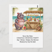 HIPPO BEACH Cocktail Party Welcome message ポストカード (正面/裏面)