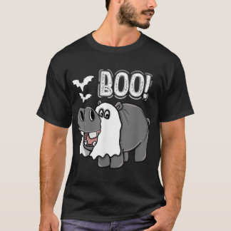 Hippo Boo Halloween Costume Men Women Kids Tシャツ