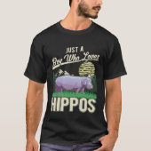 Hippo Boy Hippopotamus Hippo  1 Tシャツ (正面)