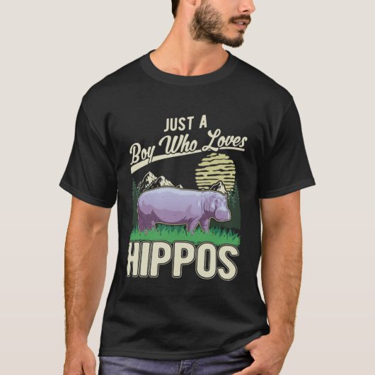 Hippo Boy Hippopotamus Hippo 1 Tシャツ (正面)