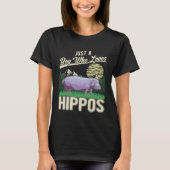 Hippo Boy Hippopotamus Hippo  1 Tシャツ (正面)