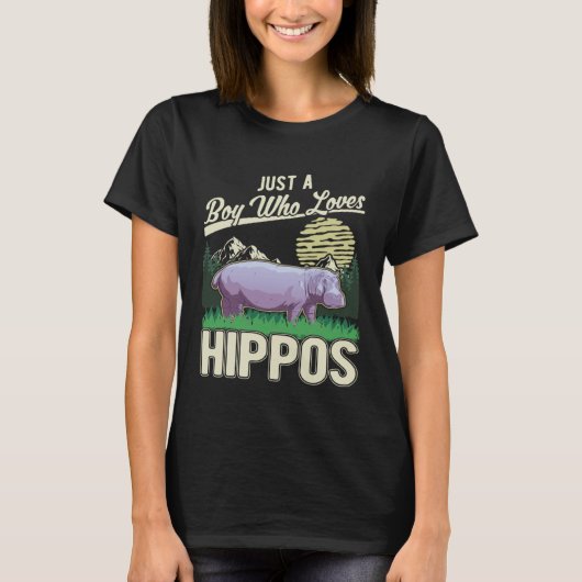 Hippo Boy Hippopotamus Hippo  1 Tシャツ (正面)