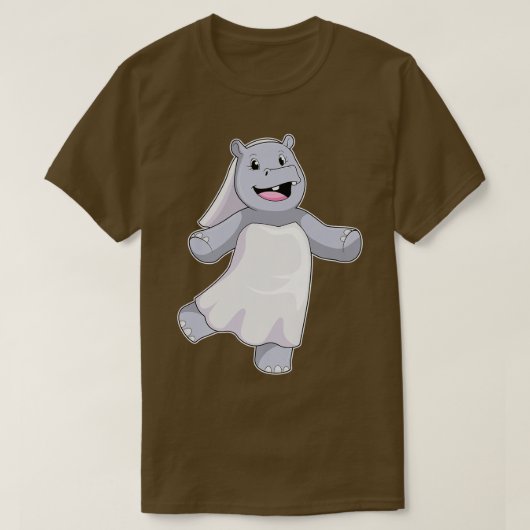 Hippo Bride Veil Wedding  Tシャツ (デザイン正面)