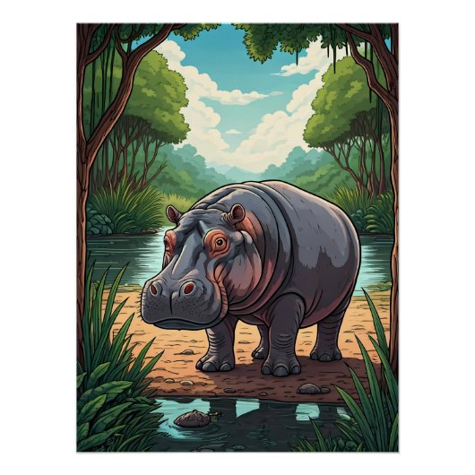 Hippo by the Riverside ポスター (正面)
