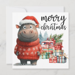 Hippo Christmasをテーマにした動物愛好家