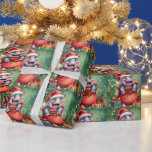 Hippo Christmasをテーマにした動物愛好家 ラッピングペーパー<br><div class="desc">Hippo Christmasをテーマにした動物愛好家包装紙</div>