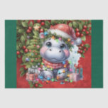 Hippo Christmasをテーマにした動物愛好家 薄葉紙<br><div class="desc">Hippo Christmasテーマfor動物愛好家ティッシュペーパー</div>