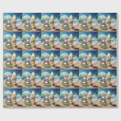 Hippo Christmas Hawaiian Themed for Animal Lovers ラッピングペーパー (フラット)