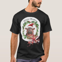 Hippo Christmas Themed for Animal Lovers