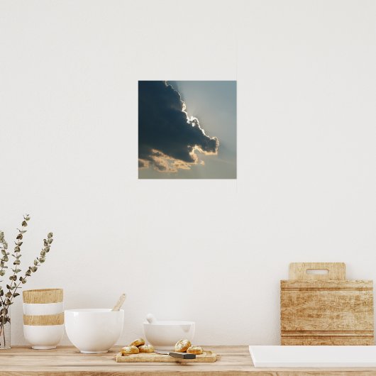 Hippo Cloud Canvas Print ポスター (キッチン)