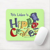 Hippo Crazee （明るい色） マウスパッド (マウス)
