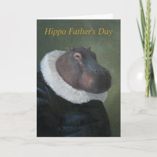 Hippo Father's Day Greeting Card カード