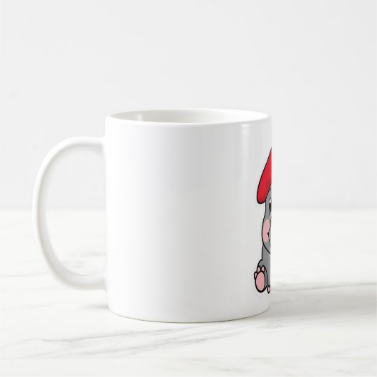 Hippo in a Beret – かわいいアーティストフランスのHippo コーヒーマグカップ (左)