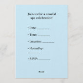  Hippo in Bikini Manicure Coastal Beauty beach spa 招待状 (裏面)