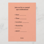  Hippo in Bikini Manicure Coastal Beauty beach spa 招待状 (裏面)