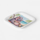 Hippo in bikini relax by the beach  ペーパープレート (傾斜あり)