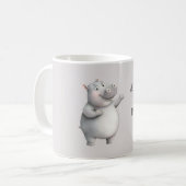 Hippo Look On Bright Side of Life コーヒーマグカップ (正面左)