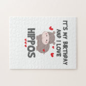 Hippo Lover It's My Hippo and I Love Hippos ジグソーパズル (横)
