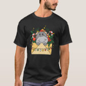 Hippo Merry Christmas Animals Hippos Christmas Tシャツ (正面)