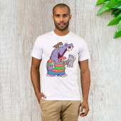 Hippo Newspaper Boy Mens T-Shirt Tシャツ