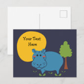 Hippo Personalize with文字 ポストカード (正面/裏面)