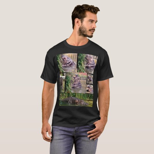 Hippo Photo Collage Tシャツ (正面フル)
