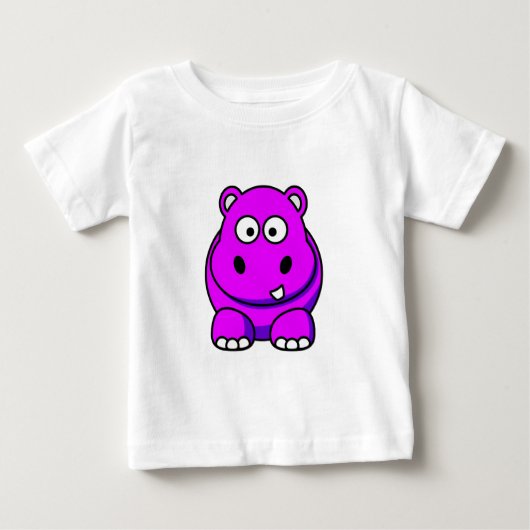 Hippo Pink ベビーTシャツ (正面)