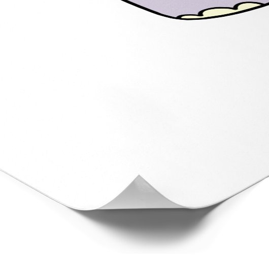 Hippo-pompom-mus Funny Animal Hippo Pun ポスター (角)