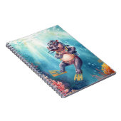 Hippo Scuba diver underwater  ノートブック (右側)