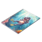 Hippo Scuba diver underwater  ノートブック (左側)