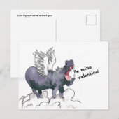 Hippo valentine card ポストカード (正面/裏面)