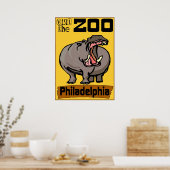 Hippo: Visit Zoo Philadelphia ポスター (キッチン)