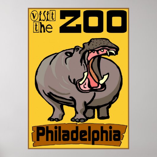 Hippo: Visit Zoo Philadelphia ポスター (正面)
